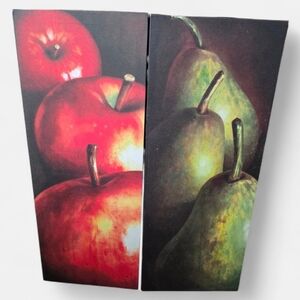 2pc Apples & Pears Canvas Art Set (20x8x1)